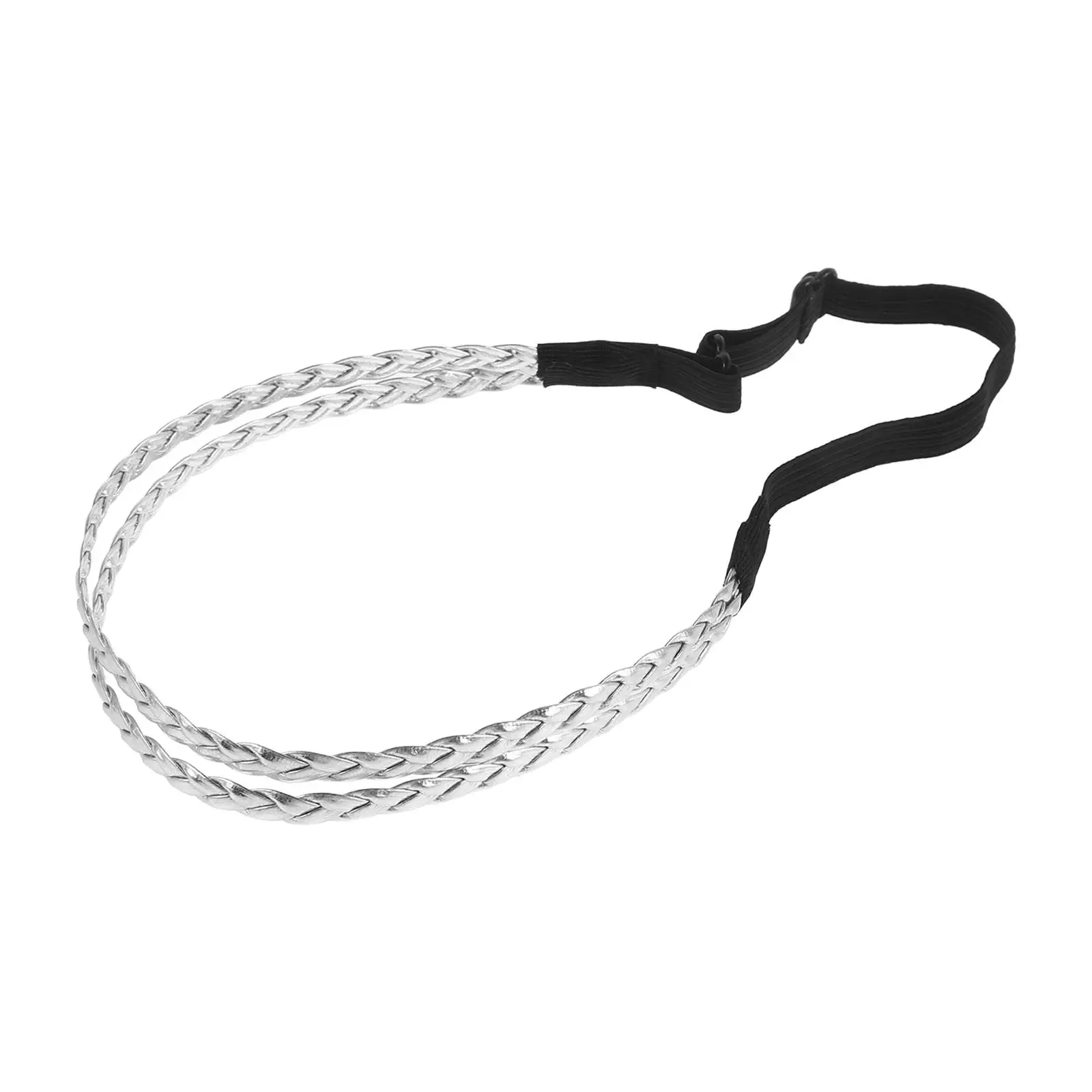 

Braided Headband Headbands for Women Thin Twist Hair Leather Elastic Teen Girls