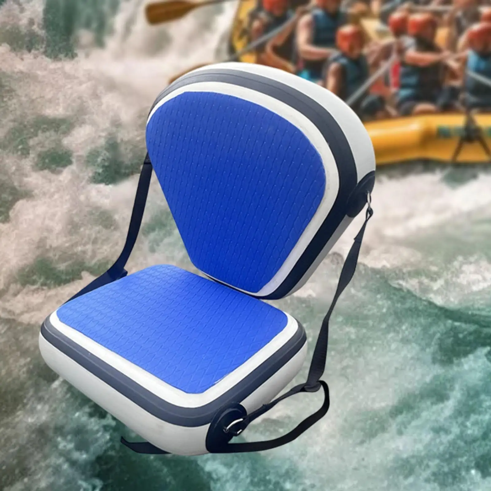 Paddle Board Seat Inflatable Ergonomic Canoe Seat with Strap for Kayaking Accessories Rowing Boat Armchair