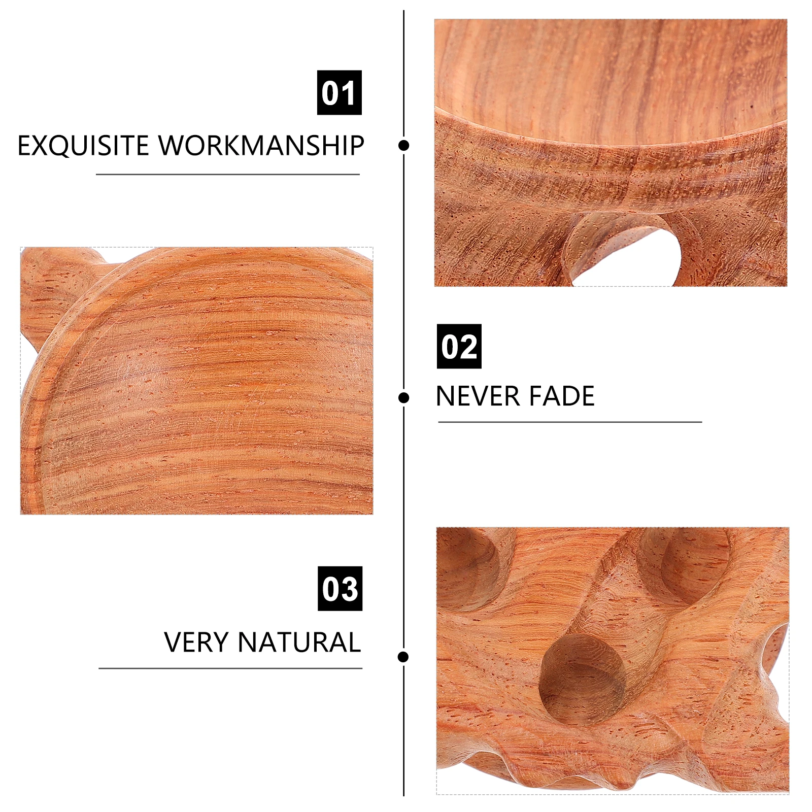 

2 Pcs Wooden Display Rack Crystal Ball Base Retro Pedestal St Decorative Vintage Household Art