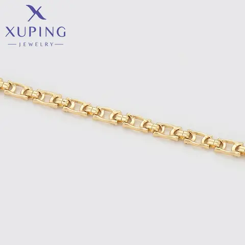 Xuping Smycken Nytt Mode Högkvalitativt Utsökt Fyrkantigt Armband i Ljusguldfärg för Damer Julklappar X001024282 6 best sales Xuping smycken i rostfritt stål - №1