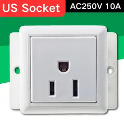 미국 캐나다 3 극 소켓 볼록 타입 1 갱 콘센트, 최대 AC250V 10A