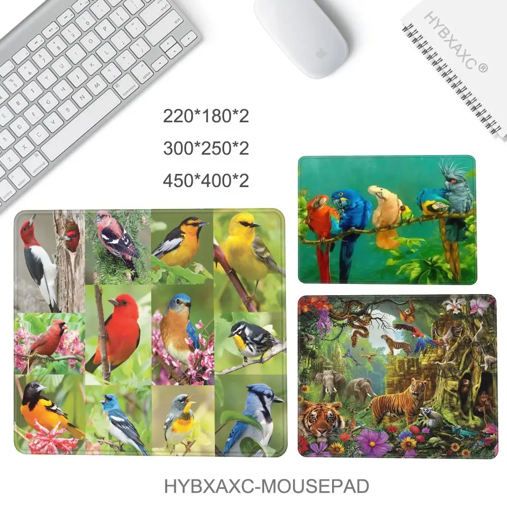 Bird Parrot Game Carpet Animal Small Mouse Pad Rubber Anti-slip Mousepad Gaming Mice Mat for PC Laptop Desktop Computer