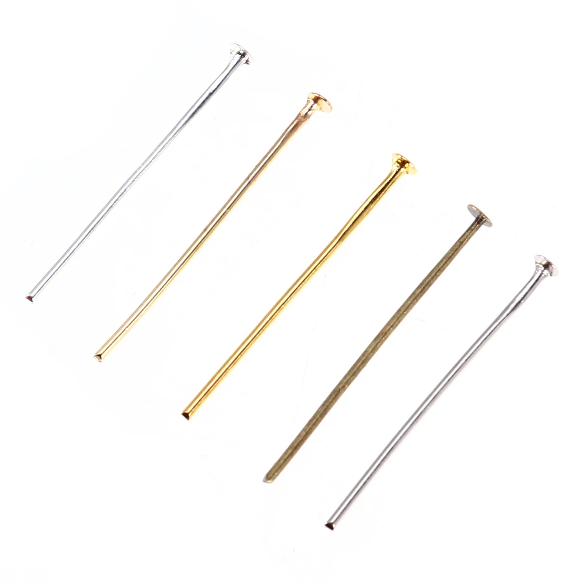 

5pcs 5 Packs Alloy T-Shape Pins Flat Head Jewelry Making Accessories For Necklace Bracelet Dangle Keychain Diy Charms Decorative