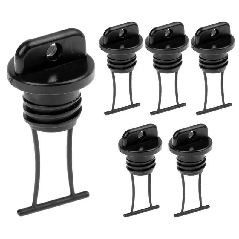 Kayak Drain Plugs Peças de Reposição, Scuper Plugs para Kayak Boat Drain Plug, 6pcs