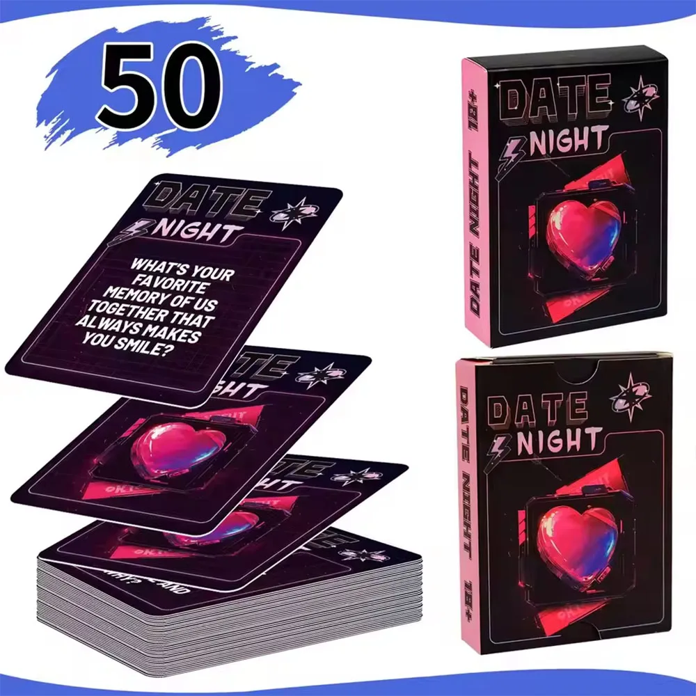 

Карточная игра для интимной близости, количество парных вопросов, карточные игры, 50 листов, романтическая колода для отношений, активность для путешествий, дорога