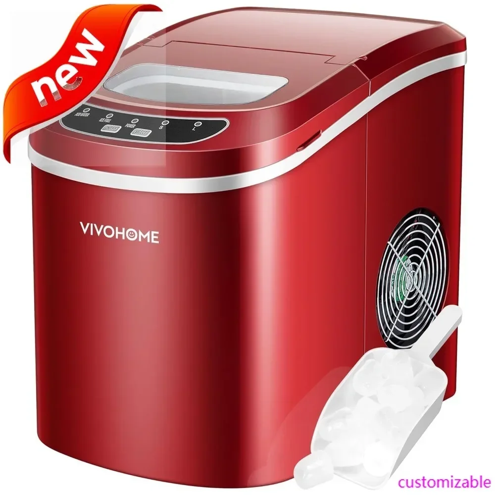 

НОВИНКА - Настольный льдогенератор, производительность 26 фунтов/день, 9 кубиков льда за 6 минут, машина для производства льда