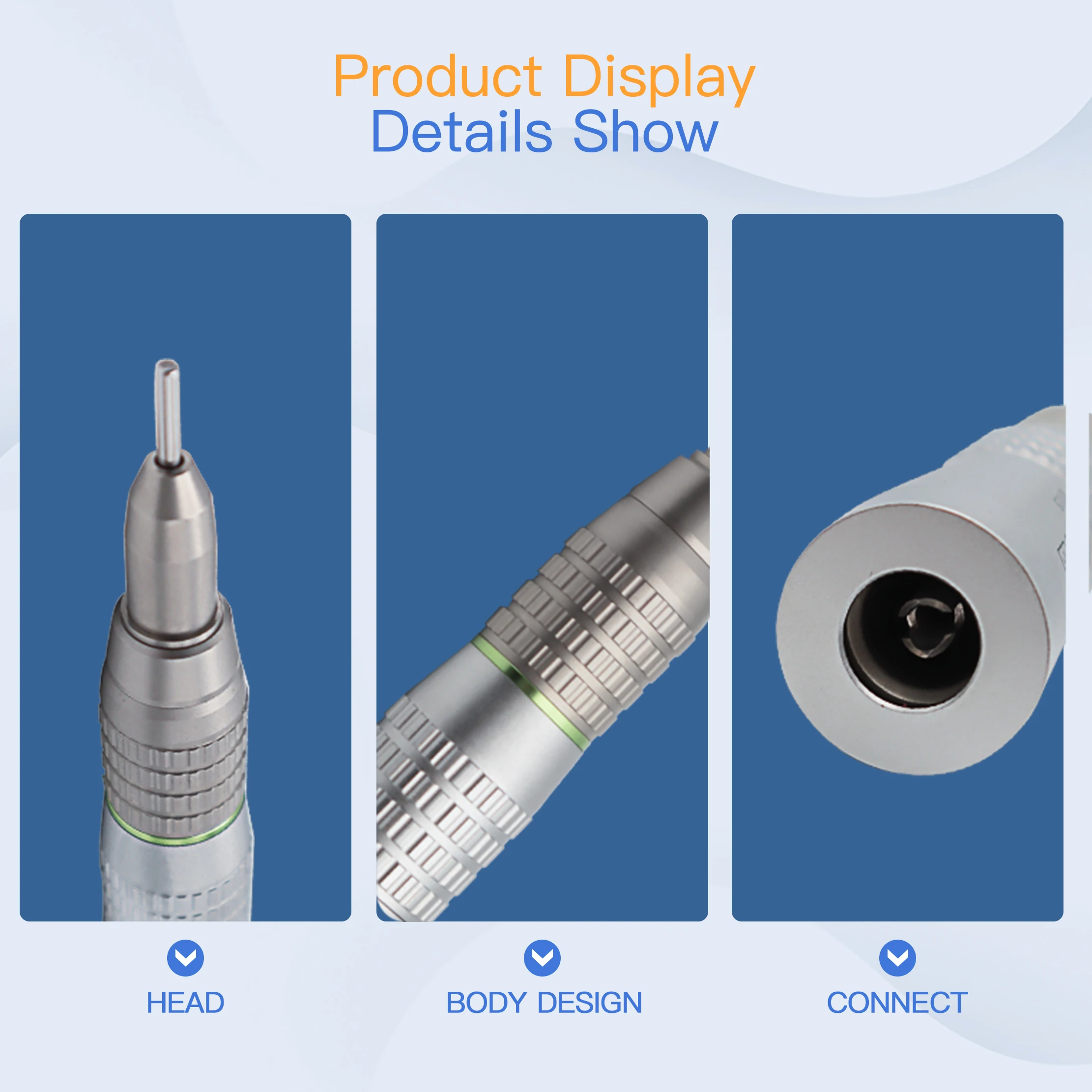 Foshan Professional Being 4: 1 Slow Speed Outer Spray Low Speed Straight Handpiece Without LED