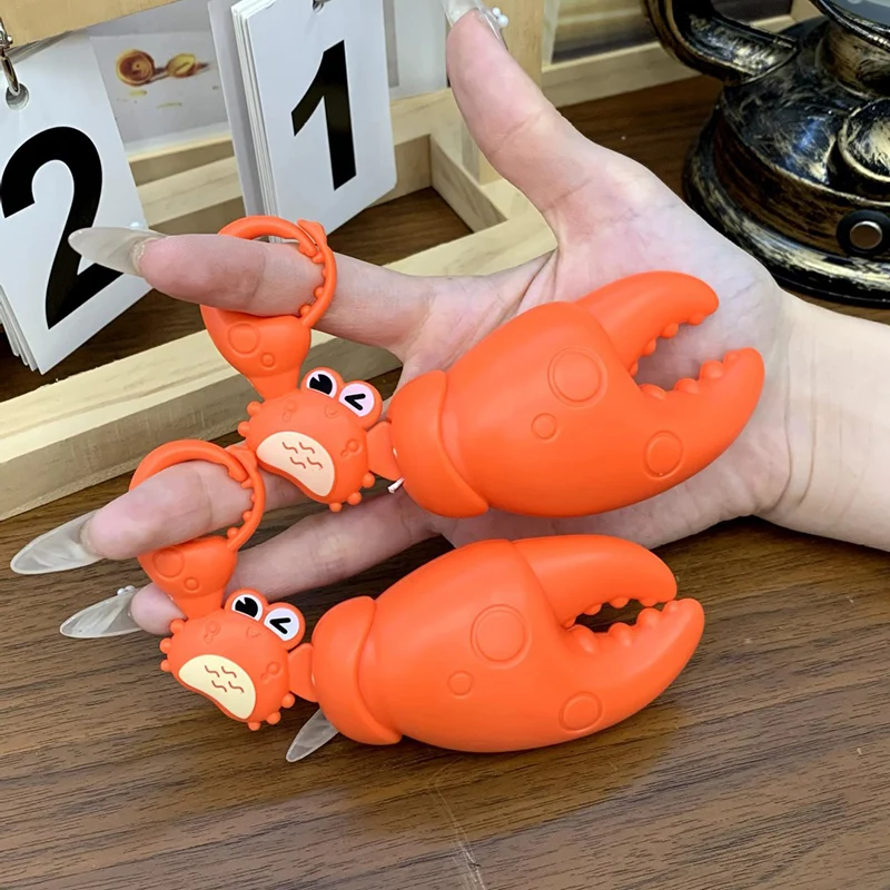 Trekkoord Krab Klauw Bijt De Hand Speelgoed Creatieve Cartoon Fun Pull String Krab Dier Grappig Stress Relief Speelgoed