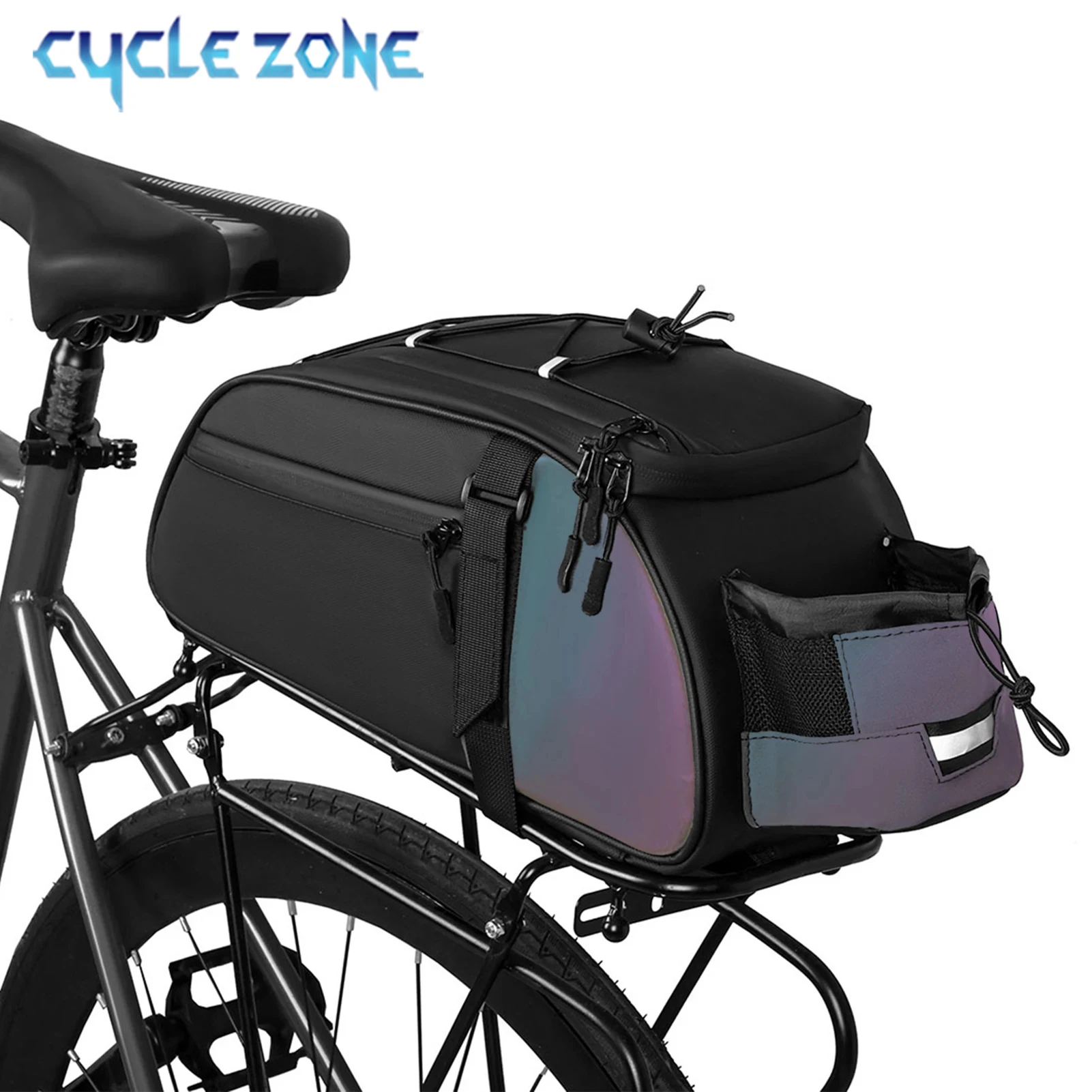 

Cycling Bike Saddle Bag Large Capacity Bicycle Pack Bag Luggage Storage Pouch Trunk Multifunctional Travel Shelf Bag for Outdoor