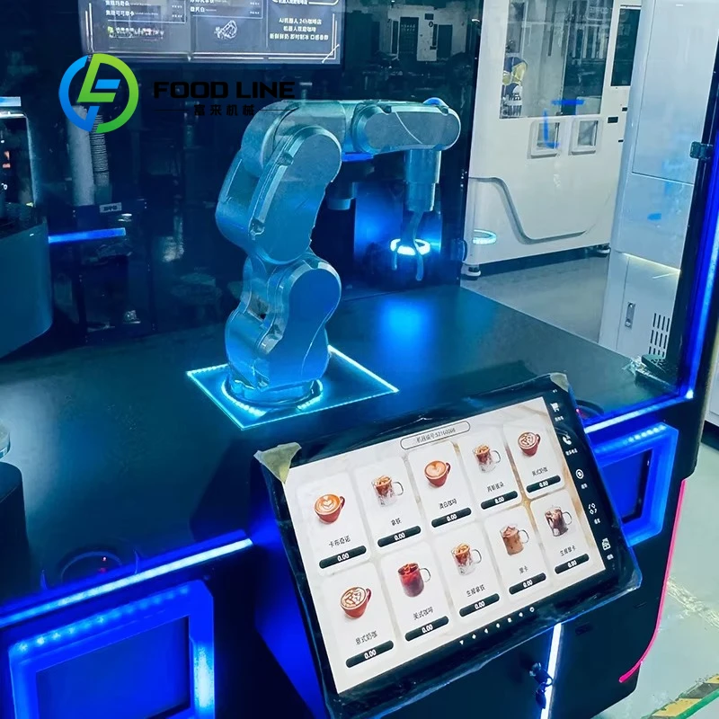 Máquina Expendedora de Café Barista Totalmente Automática Personalizada con Pantalla Táctil, Kiosco para Bebidas Frías, SDK, Pago con Tarjeta de Crédito, Material Metálico