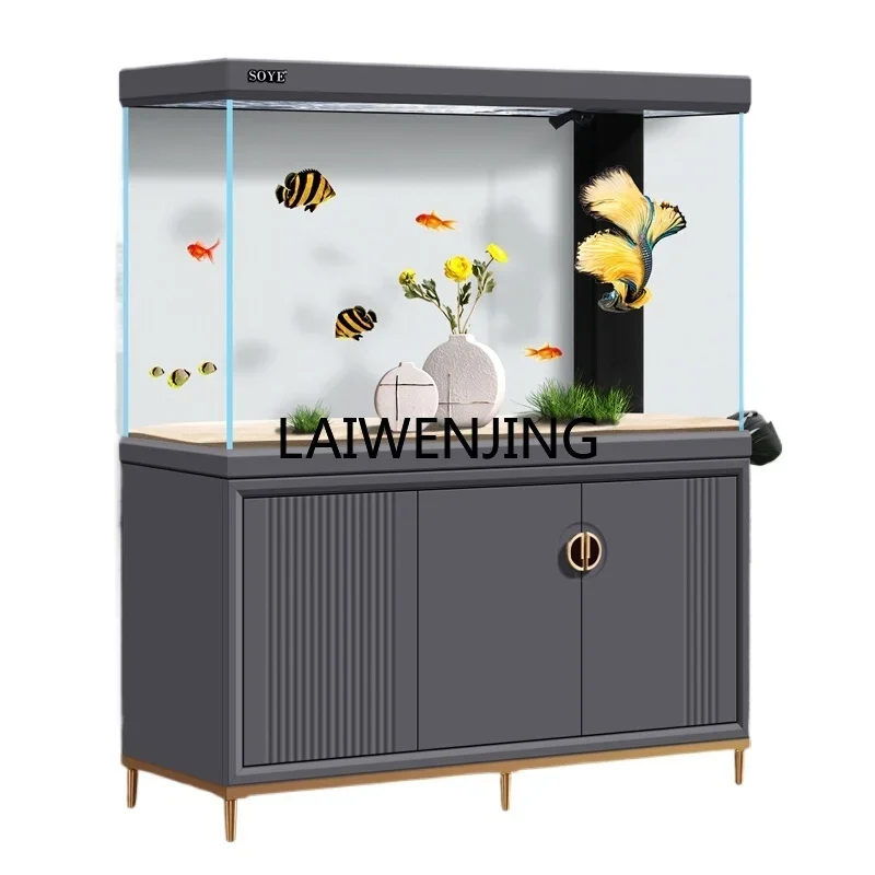 HLZ fish tank aquarium large bottom filter entrance 2024 new light luxury household partition floor