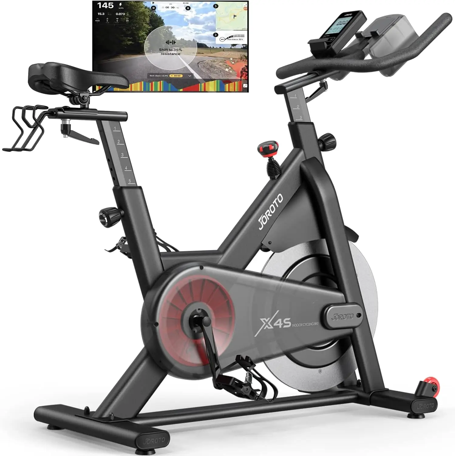 Exercise Bike, X4S Bluetooth Stationary Indoor Cycling Bike with Readable 100 Levels Magnetic Resistance