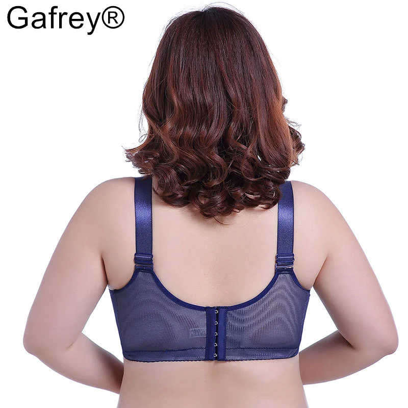 Gafrey Push up Bras for Women Plus Size Vest Bra Plunge Wire Free Brasserie Lightly Lined Underwear Padded Bra 34 To 52 Plus Siz