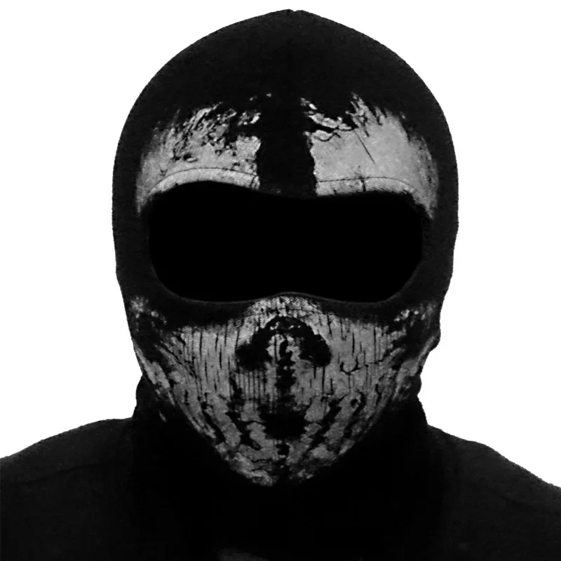 West Balaclava Hood Full Face Masks for Outdoor Motorcycle Skull Bike Skiing Hood Ski Mask Unisex Cotton Ghost Skeleton Mask