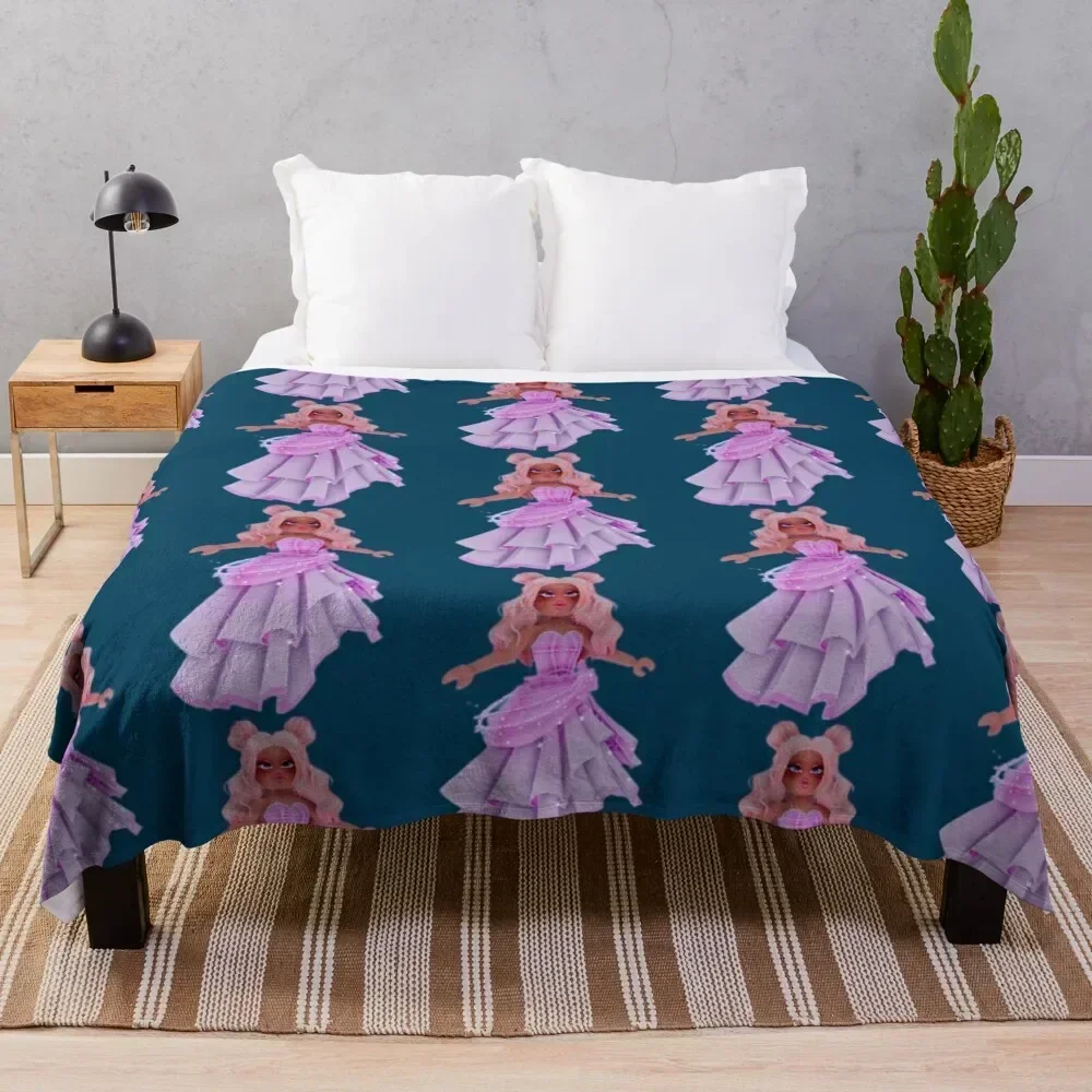 

ROYALE HIGH Royale girl Throw Blanket Softest Heavy For Sofa Thin Retros Blankets Sofas Fashion Sofas Flannel wednesday Blankets