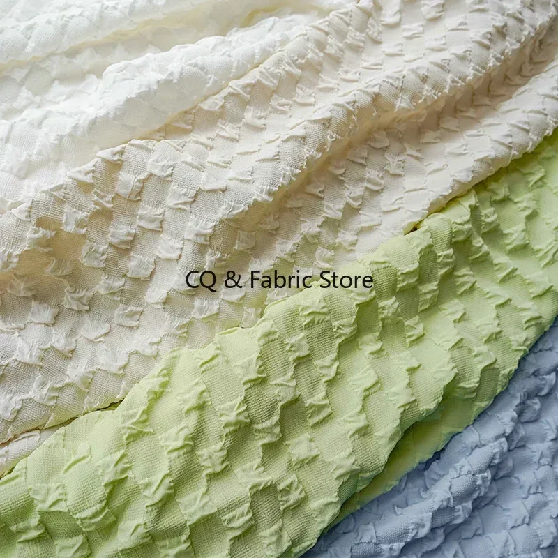 

Клетчатая ткань, окрашенная пузырьками, классическая простая маленькая свежая ткань для одежды, ткань «сделай сам»