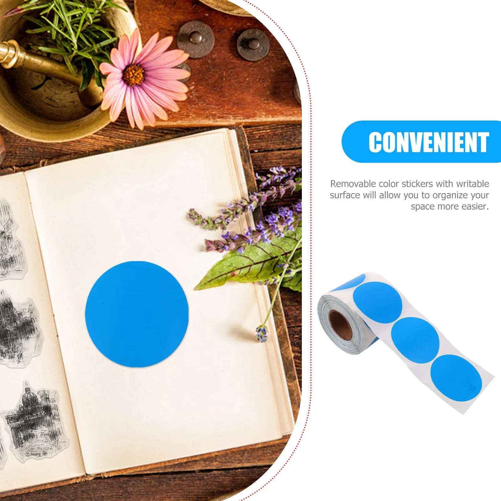 

1 Roll Colorful Label Stickers Adhesive Dot Labels For Classifying Sealing Coding Organizing Office School Supplies Multi Color