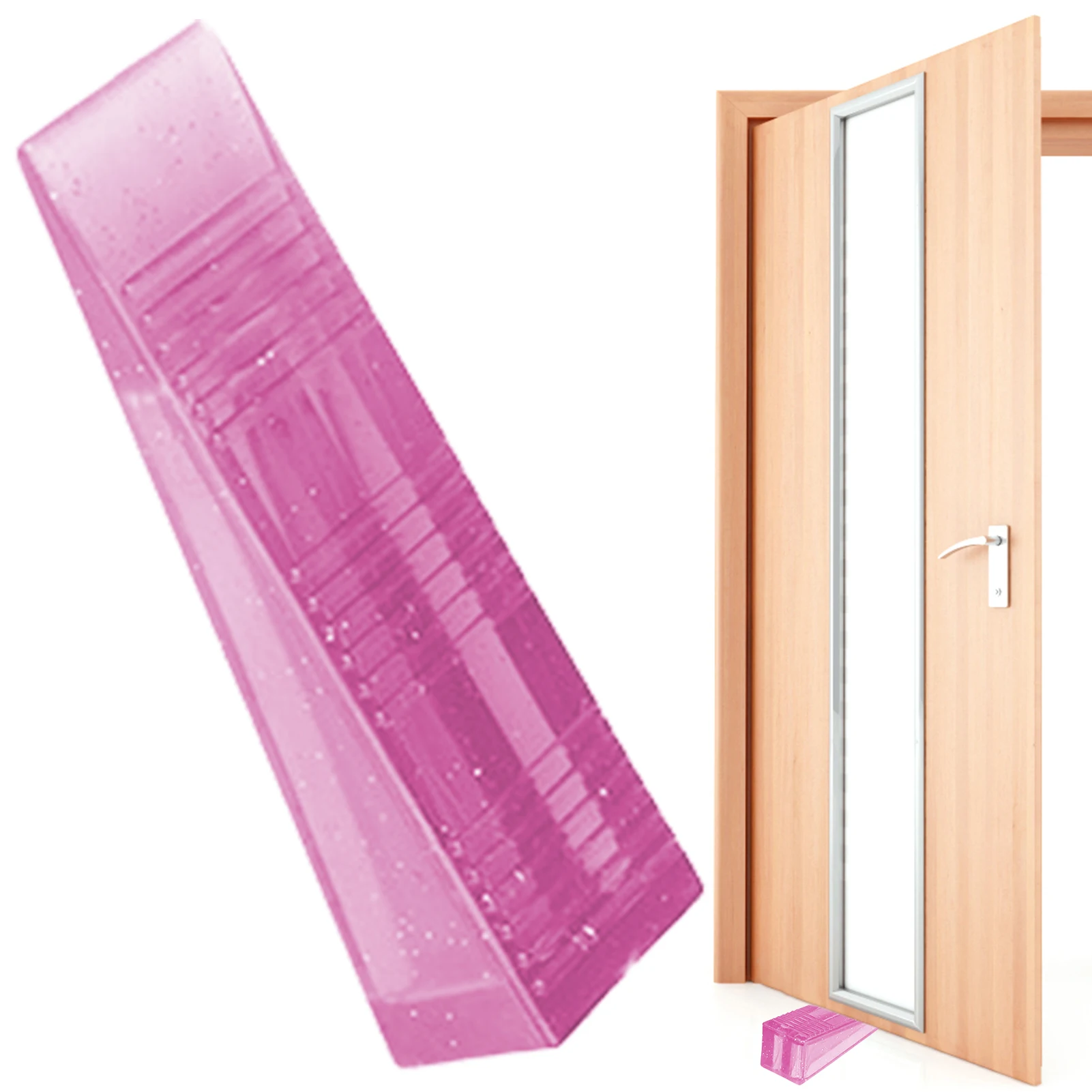 PVC Door Stopper Windproof And Anti-pinch Safety Door Wedge Door Top Anti-Collision Door Clip Non-slip Block Protection