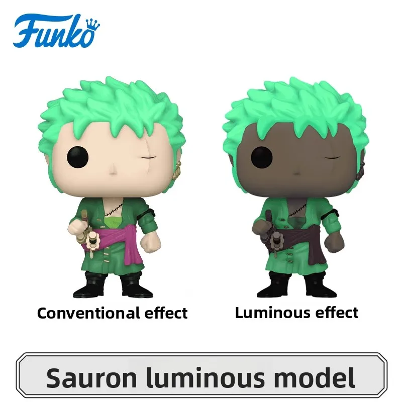 

Genuine Edition FUNKO POP One Piece: Zoro (Glow-in-the-Dark Version) Anime Desktop Decoration Ornament Model Toys Collectible