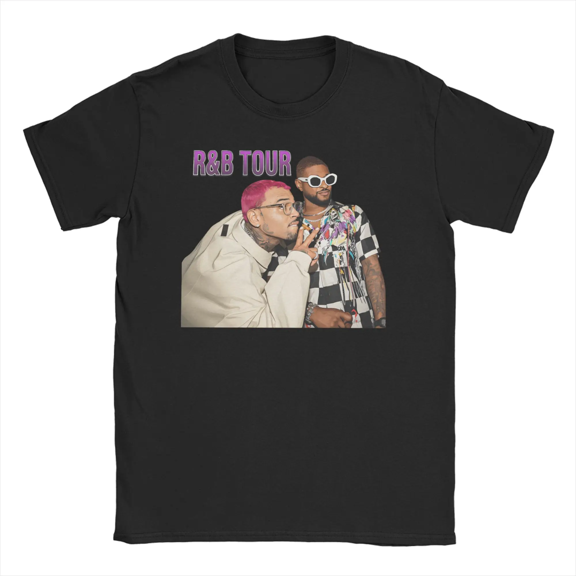 Camisetas informales Raymond and Brown Tour 2026, R&B Tour Chris Brown Usher Raymond, camisetas para hombres y mujeres, camiseta 100% de algodón, camisetas para adultos