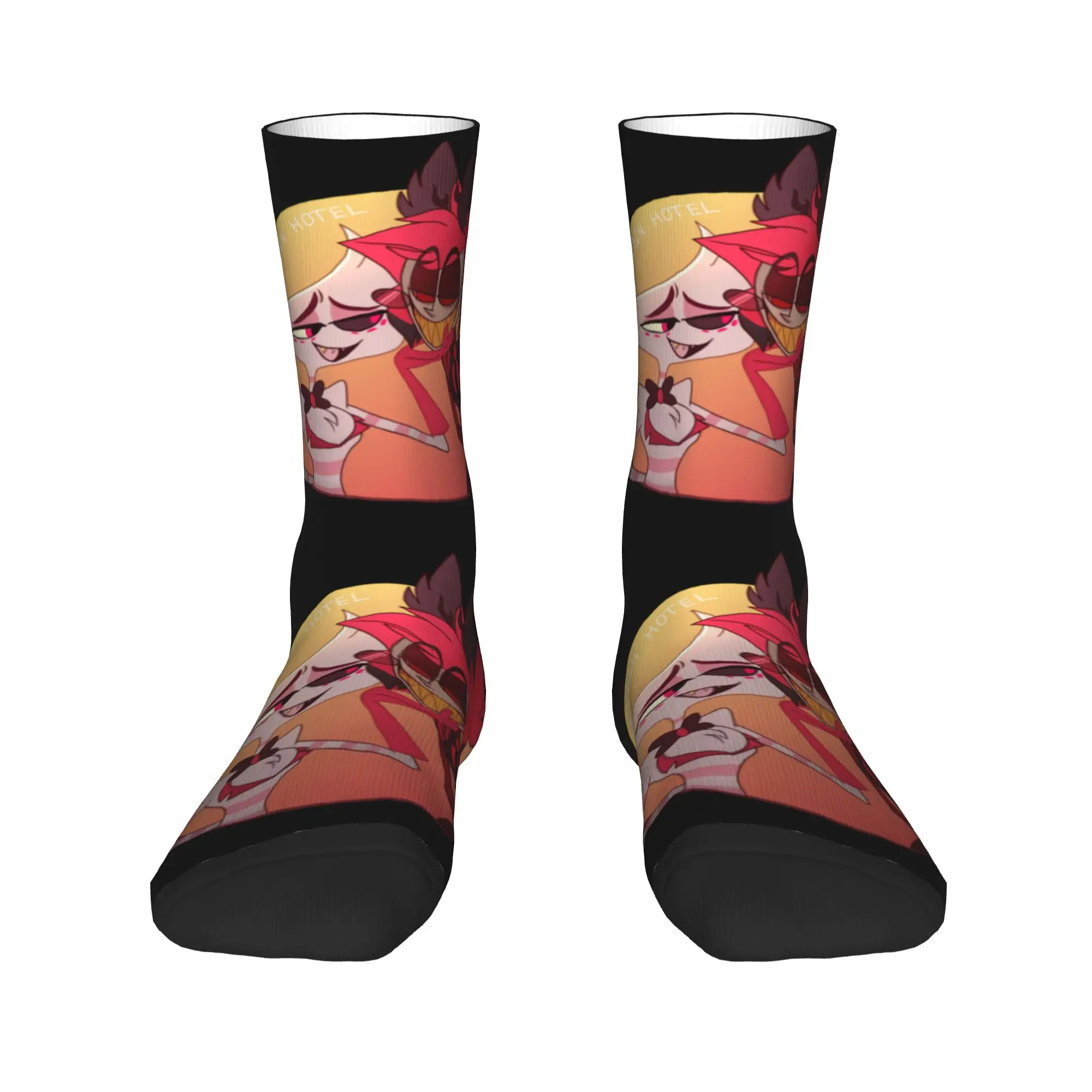 

Cool Hazbins TV Show Animation Hotel Socks Women Men Warm 3D Print Basketball Sports Socks