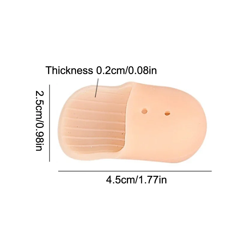 1Pair Silicone Finger Toe Caps with Hole Wear-Resistant Protector Covers Thumb Sleeve for Corns Blisters Pain Relief Foot Care