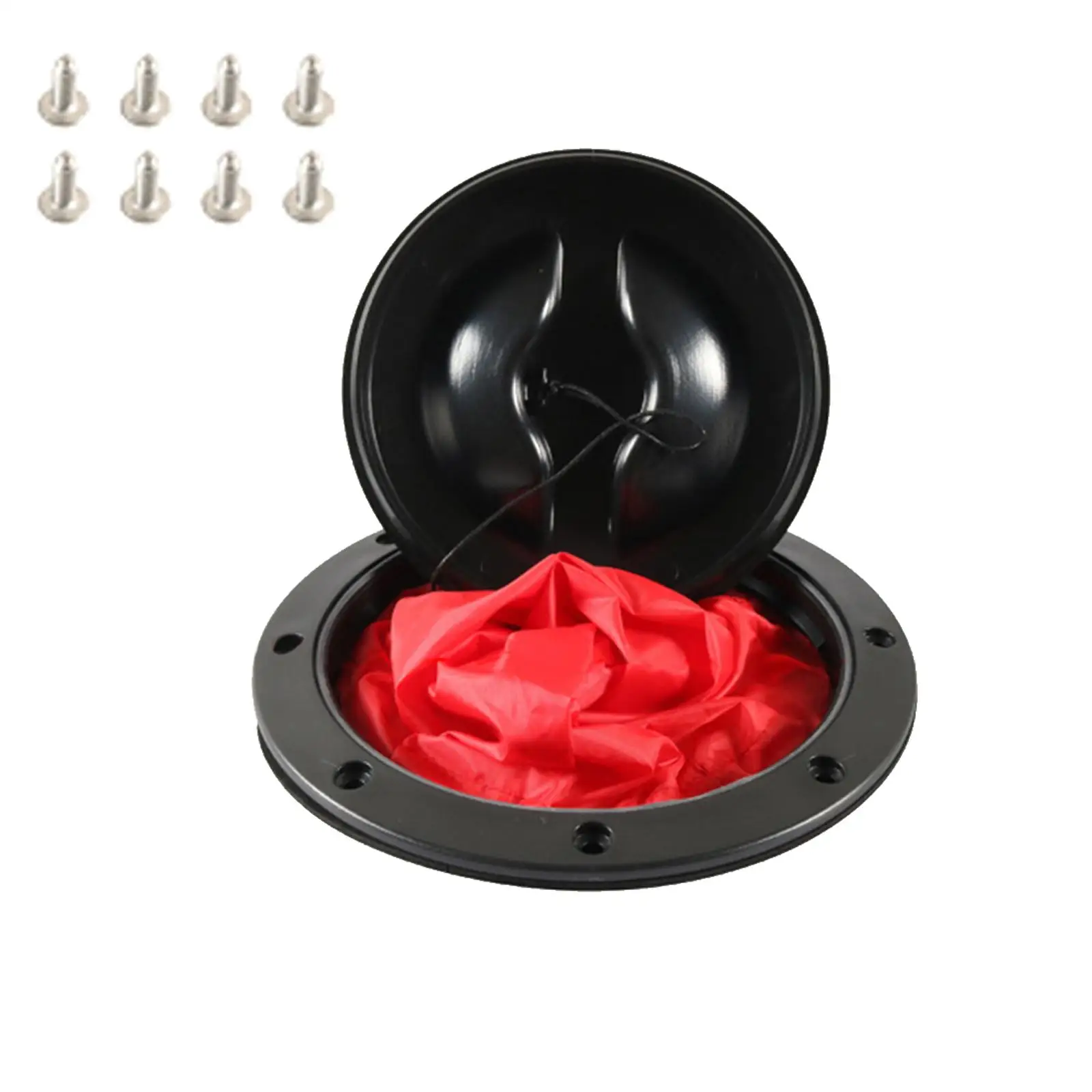 Kayak Hatch Lid Black ABS Plastic Marine Boat Hatch with Screws for Fishing Kayak Storage Solutions