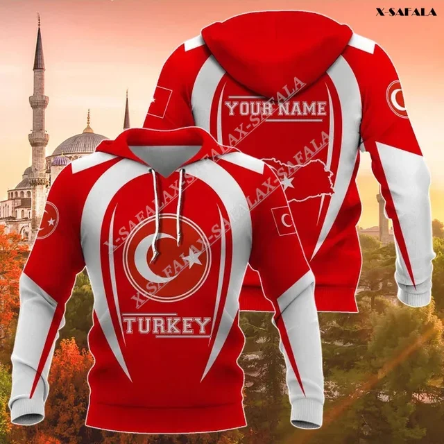 TURKEY COAT OF ARMS Flag Emble 3D Printed Man Zipper Zip Up ZIPPED HOODIE Pullover Sweatshirt Hooded Jersey Tracksuits  fugees