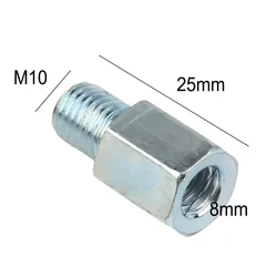 2pcs Motorcycle Or Scooter Mirror Adapters - 8mm To 10mm Clockwise Threaded Motorcycle Screw And Nut Replacement