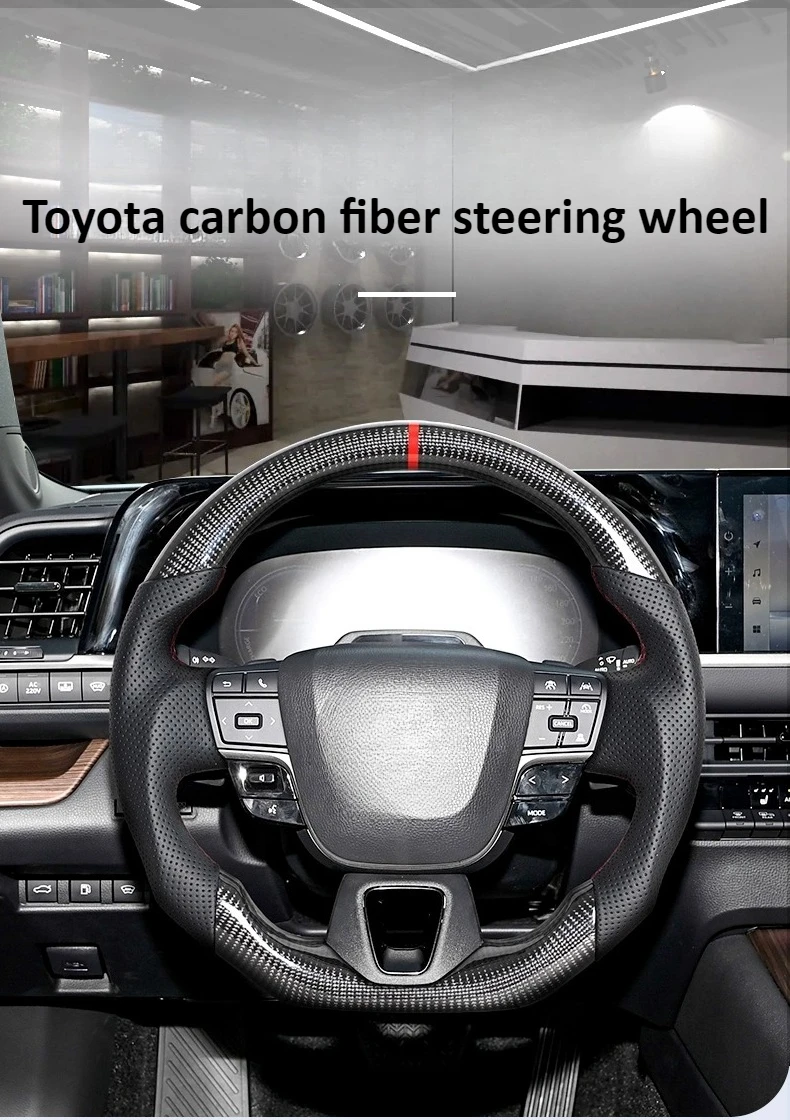 Para Toyota Camry/Crown/Alphard modificação do volante de fibra de carbono novos acessórios