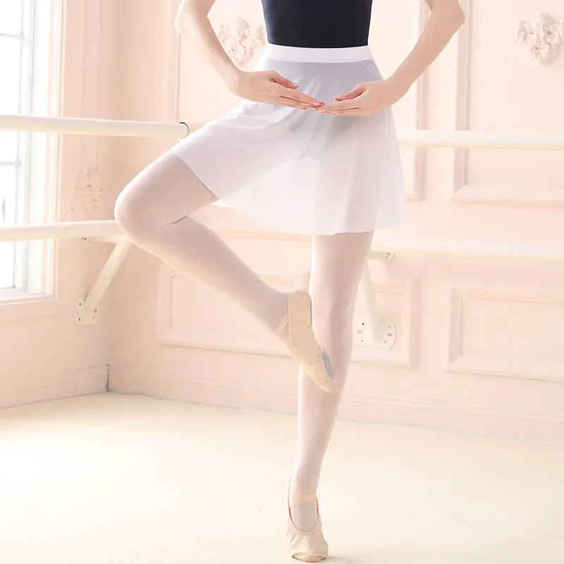 Women Dance Skirts Girl Elastic Skirt Dance Adult Gymnastics Yoga Mesh Dance Costumes Swimwear Beachwear Cover Up