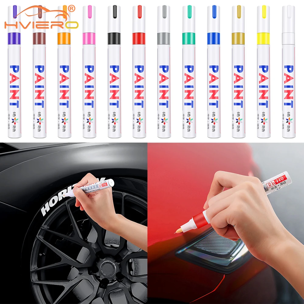 

Tire Lettering Metal Doodle Pen 12-color Paint Marker Waterproof Non-fading Industrial Steel Permanent Quick-drying Oil Graffiti