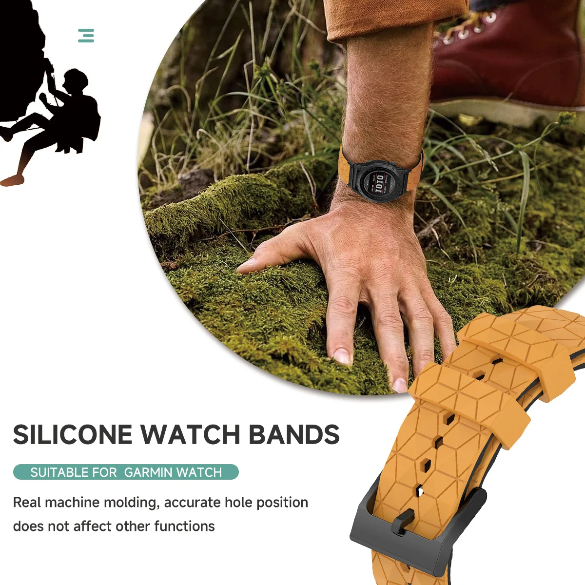 22mm 26mm Strap For Garmin Fenix 8 7X 7 6 6X Pro Epix Pro Gen2 47mm 51mm//Fenix 5X Plus Tactix7 Quick fit Silicone band Bracelet