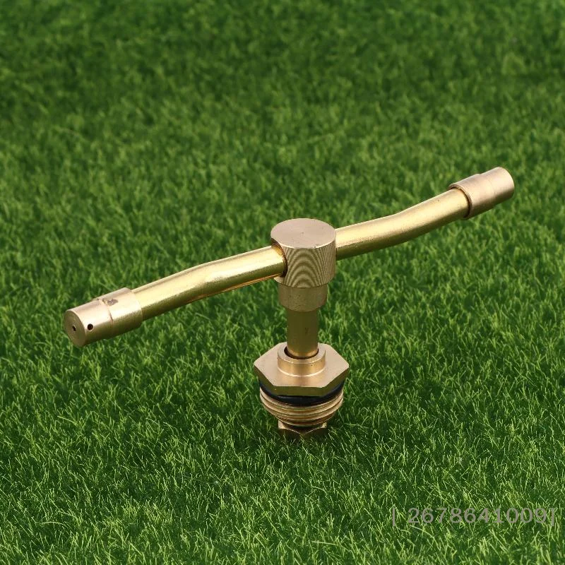 ⚑ 2-Arm Rotierender Messing-Sprinkler Automatischer Rotierender Sprinkler für Garten, Landwirtschaft und Rasenbewässerung