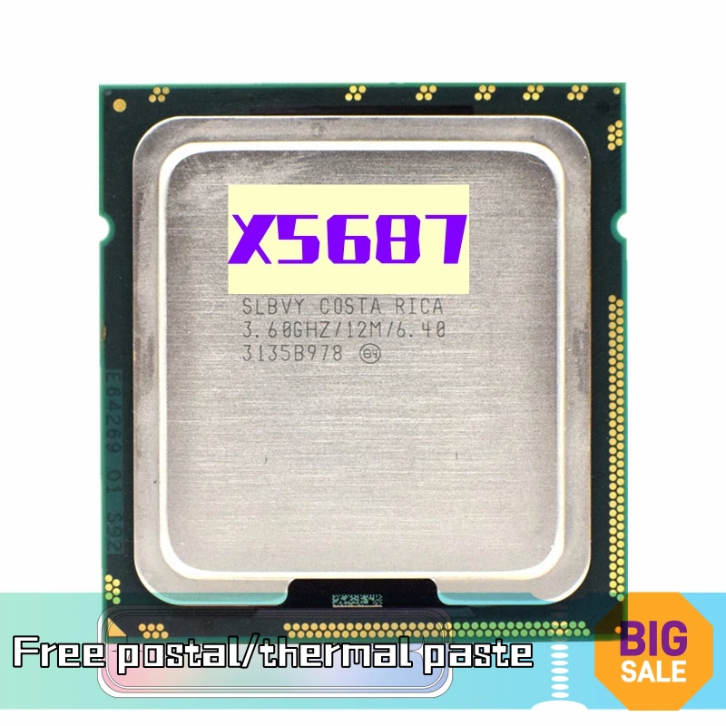 

Процессор Xeon X5687 X 5687 SLBVY, 3,6 ГГц, 12 МБ, четыре ядра, 6,4 ГТ/с, LGA 1366