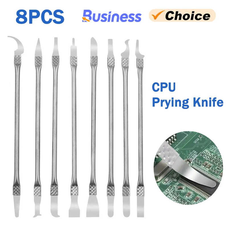 Repair Tools 8 in 1 Dismantling CPU IC Prying Knife Mobile Phone LCD Chip Glue Removal Knife Prying Disassembly Kit Repair Tools