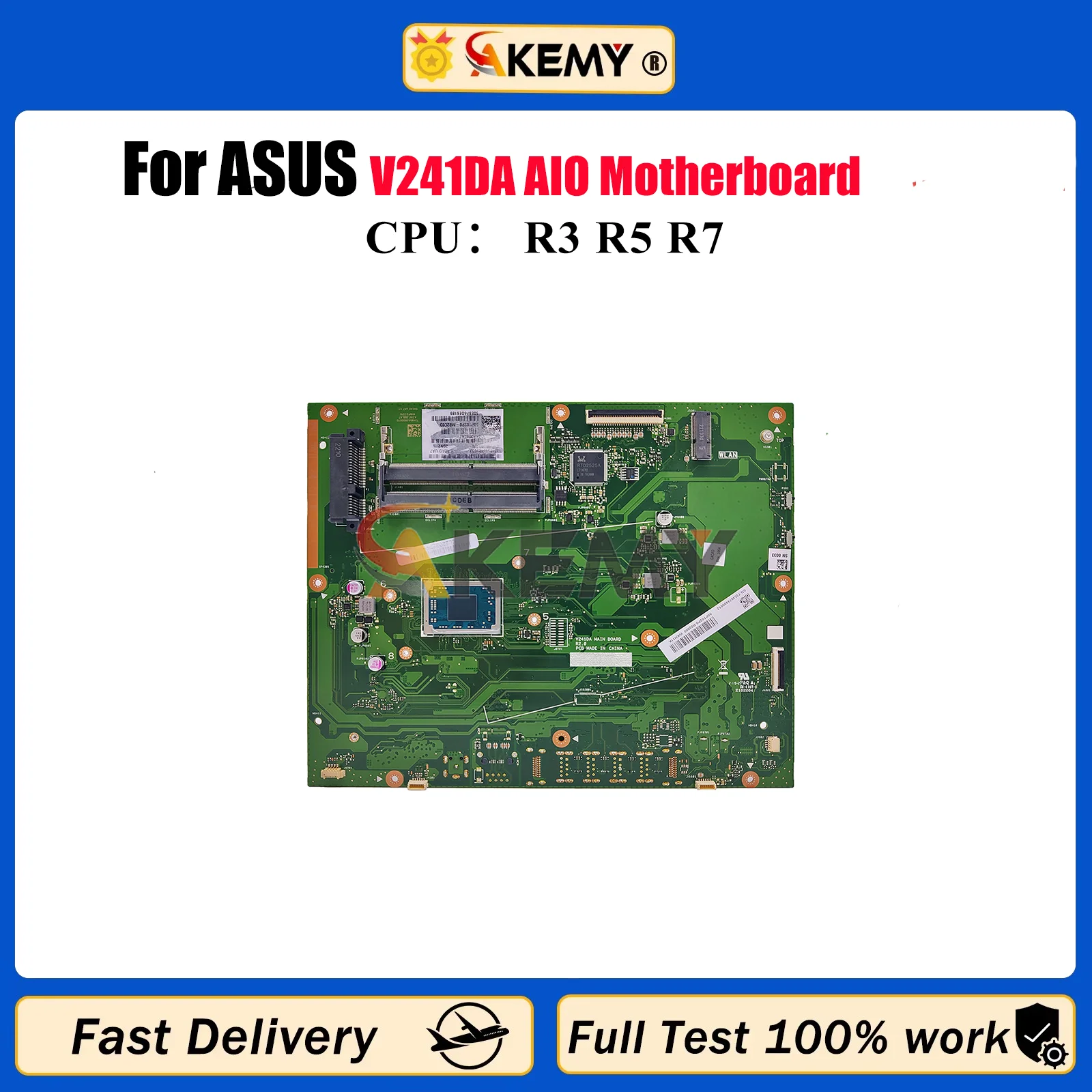 

V241DA Motherboard For ASUS Vivo AiO V241D V241DA Mainboard With R3 R5 R7 CPU 100% tests OK fast shipping High quality