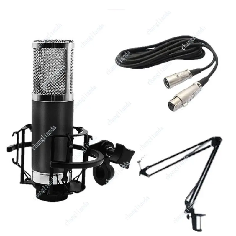 TF11 Condenser Microphone 34MM Large Diaphragm 48V Wired Vocal Mic For Sound Card Live Streaming Karaoke Studio Recording