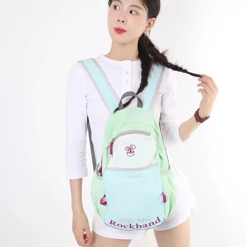 Korean Cute INS Candy Color Backpacks Women Lightweight Outdoor Travel Rucksack Casual Harajuku Individuality SchoolBag 2024 New