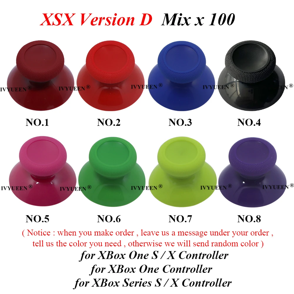 IVYUEEN 100 Chiếc Dành Cho XBox One Dòng X S Bộ Điều Khiển 3D Analog Ngón Tay Cái Gậy Mũ Lưỡi Trai X Hộp 1 Thay Thế đồng Hồ Đeo Tay Ngón Tay Cái