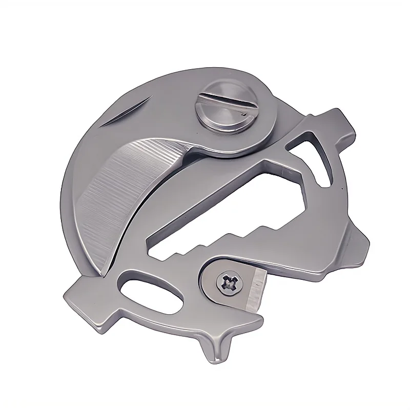 Multi Functional EDC Outdoor Combination Tool Camping Portable Wrench Folding Portable Defense Coin Knif E