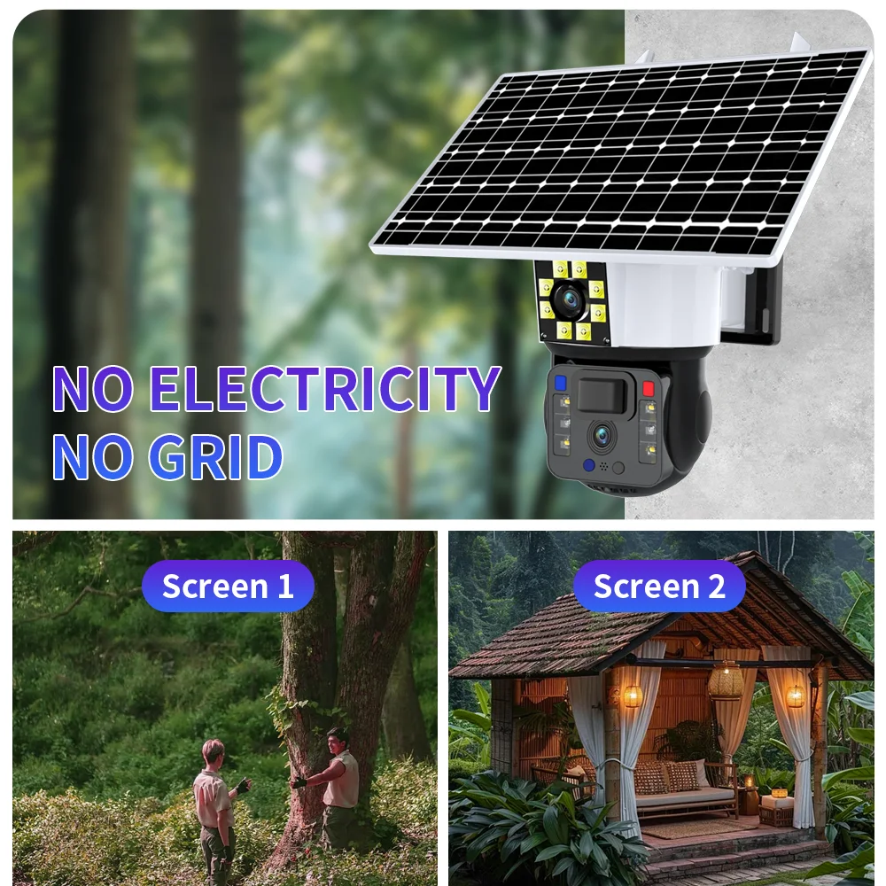 neye camera solar hd ao ar livre com painel solar camera resistente as intemperies ip66 deteccao humana pir bateria embutida 8mp 4k wi fi 01