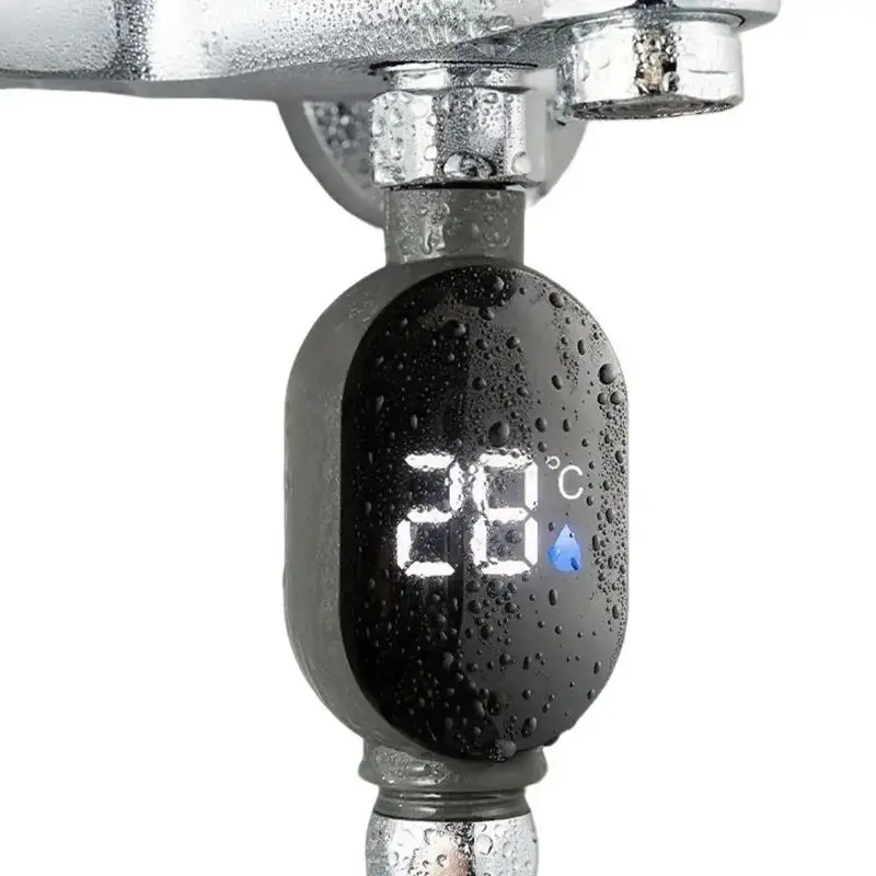 LED water temperature sensor, smart model, suitable for home showers 1/2 inch international standard, temperature sensing device