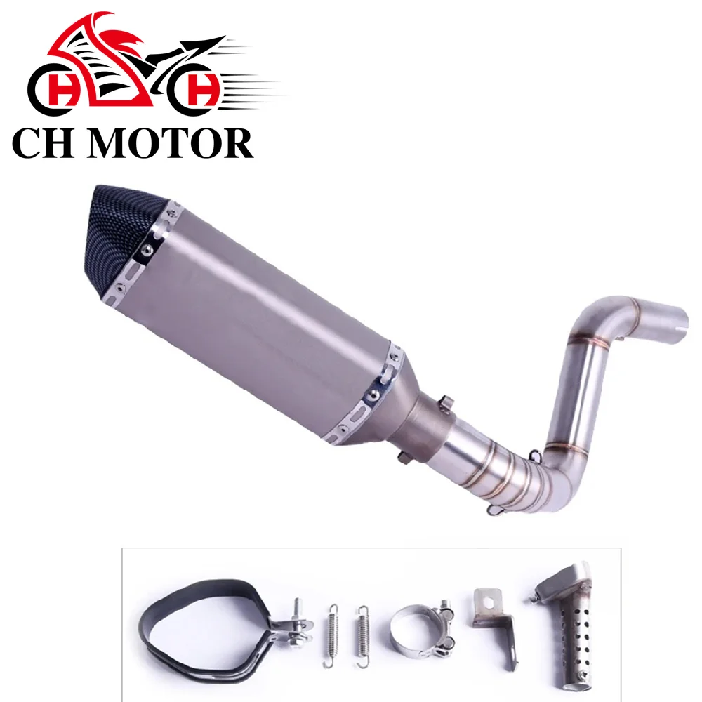 Slip On Full System middle Link pipe For DUKE 125 150 200 390 2012-2016 tubos de escape moto