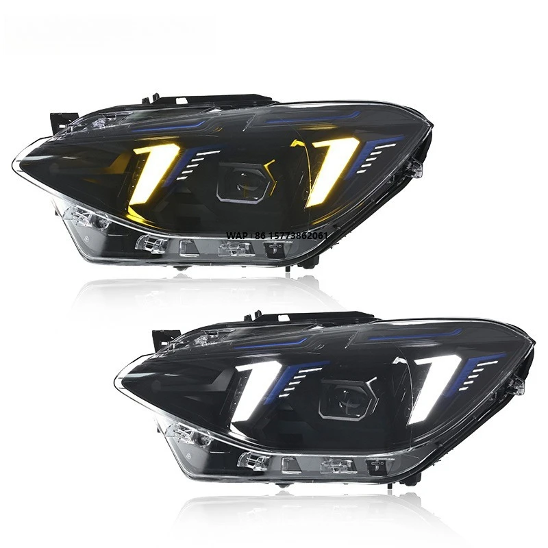 

1 Set For 1 Series F20 12V Headlight Assembly Modification with Fang Shaped LED Daytime Running Light Steering Lens for 12-14