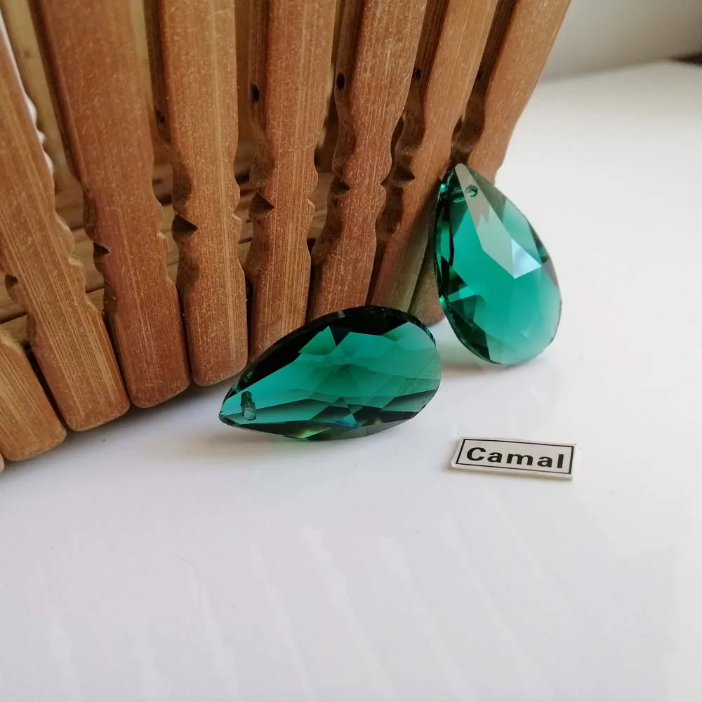 Imagem -04 - Camal 10 Peças 28 mm Malaquite Verde Malha Forma Gota Pingentes de Cristal Prismas Grânulos Pendurado para Lustre Iluminação Lâmpada Parte Casamento