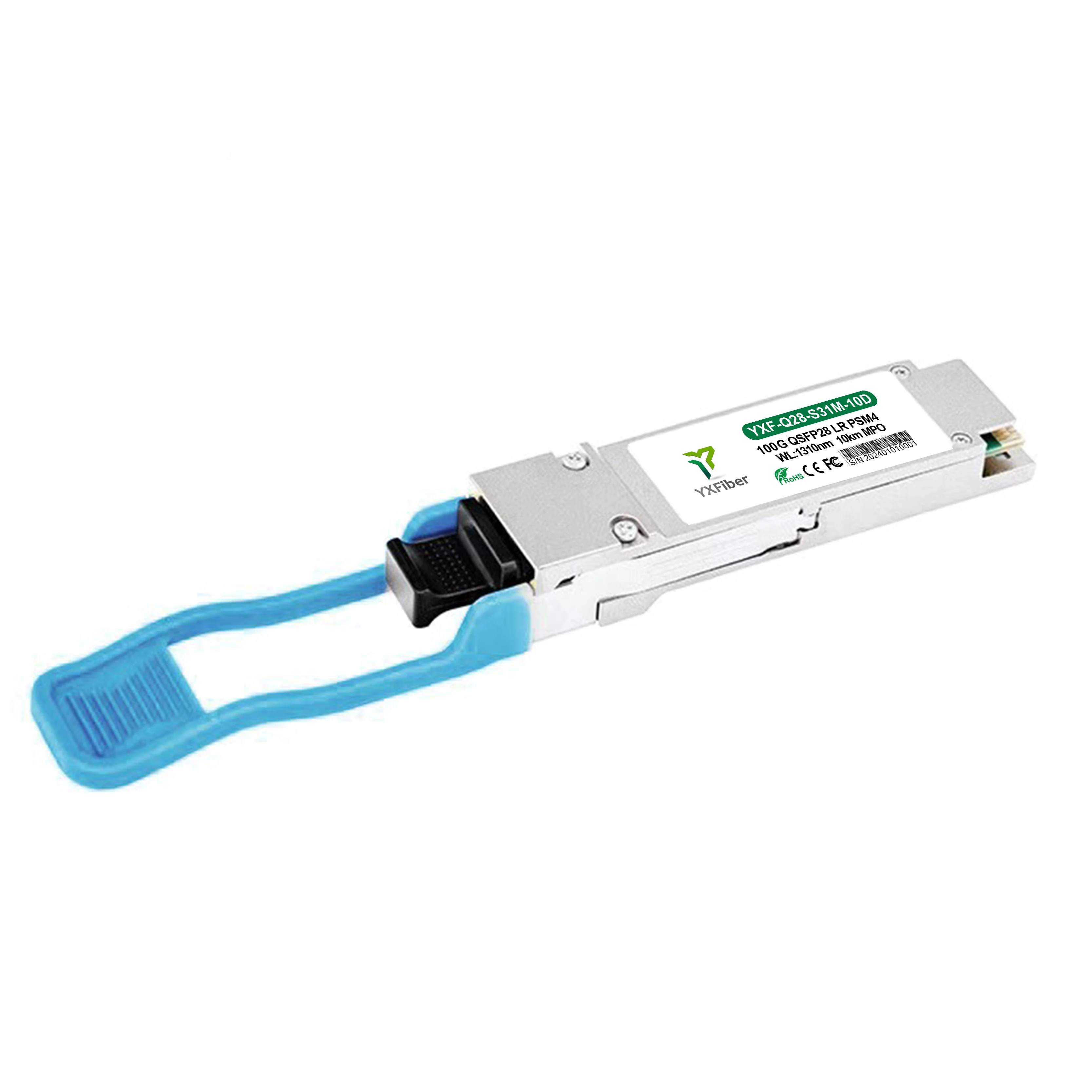 Optical Module 100g Qsfp28 1310nm 10km LR4 MPO SMF DDM Sfp Qsfp Transceiver Module