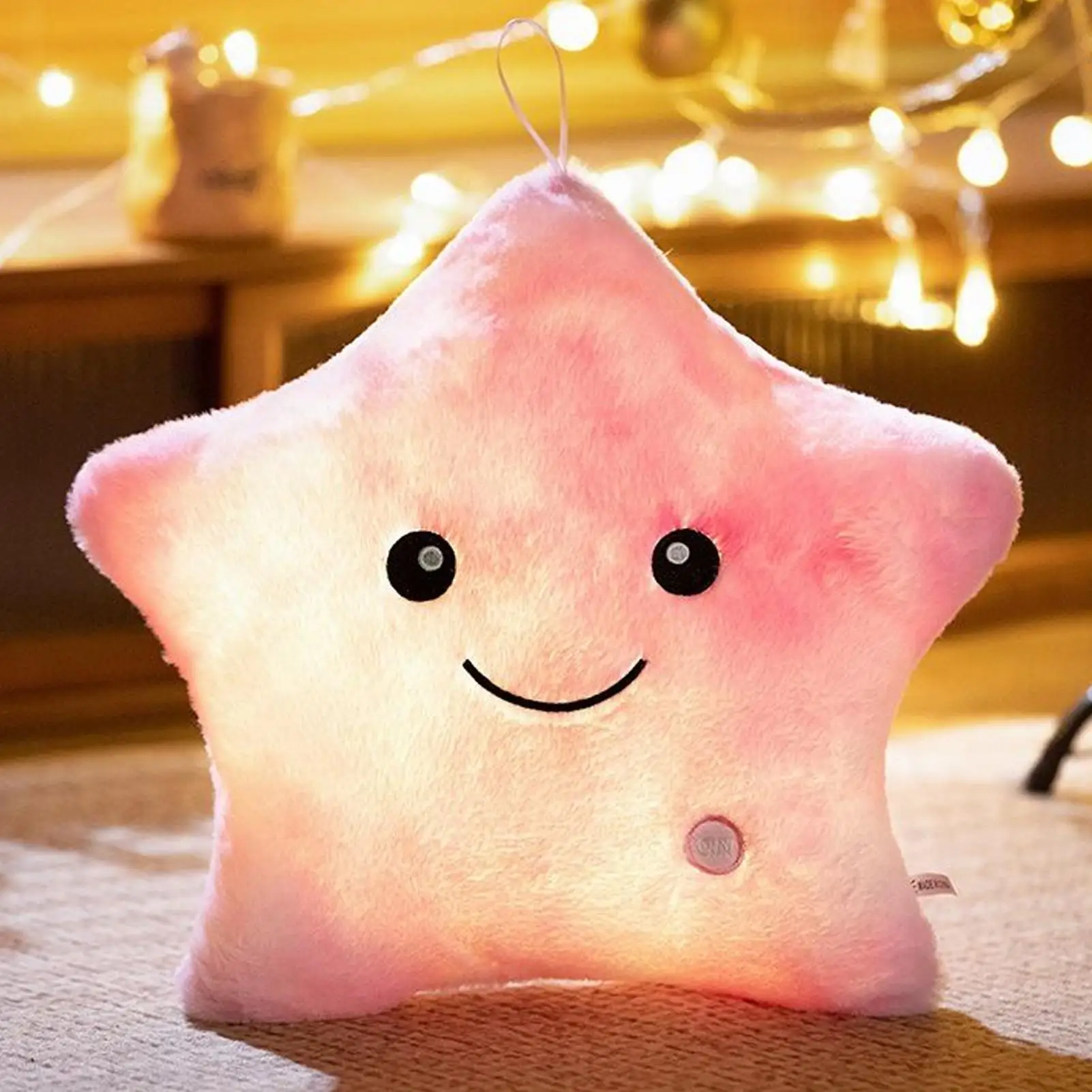 Peluche étoile décorative lumineuse pour canapé, jouet en peluche doux et coloré de 9 pouces pour enfants, chambre d'enfant, canapé de couchage