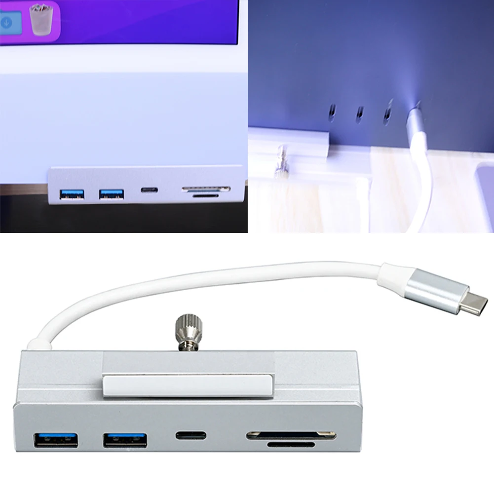 5 in 1 Multiport Hub USB3.1Gen2 10Gbps USB C Dock SD TF Card Reader 2 USB-A+1 USB-C Ports for PC Laptop for 2021 IMac 24 Inch