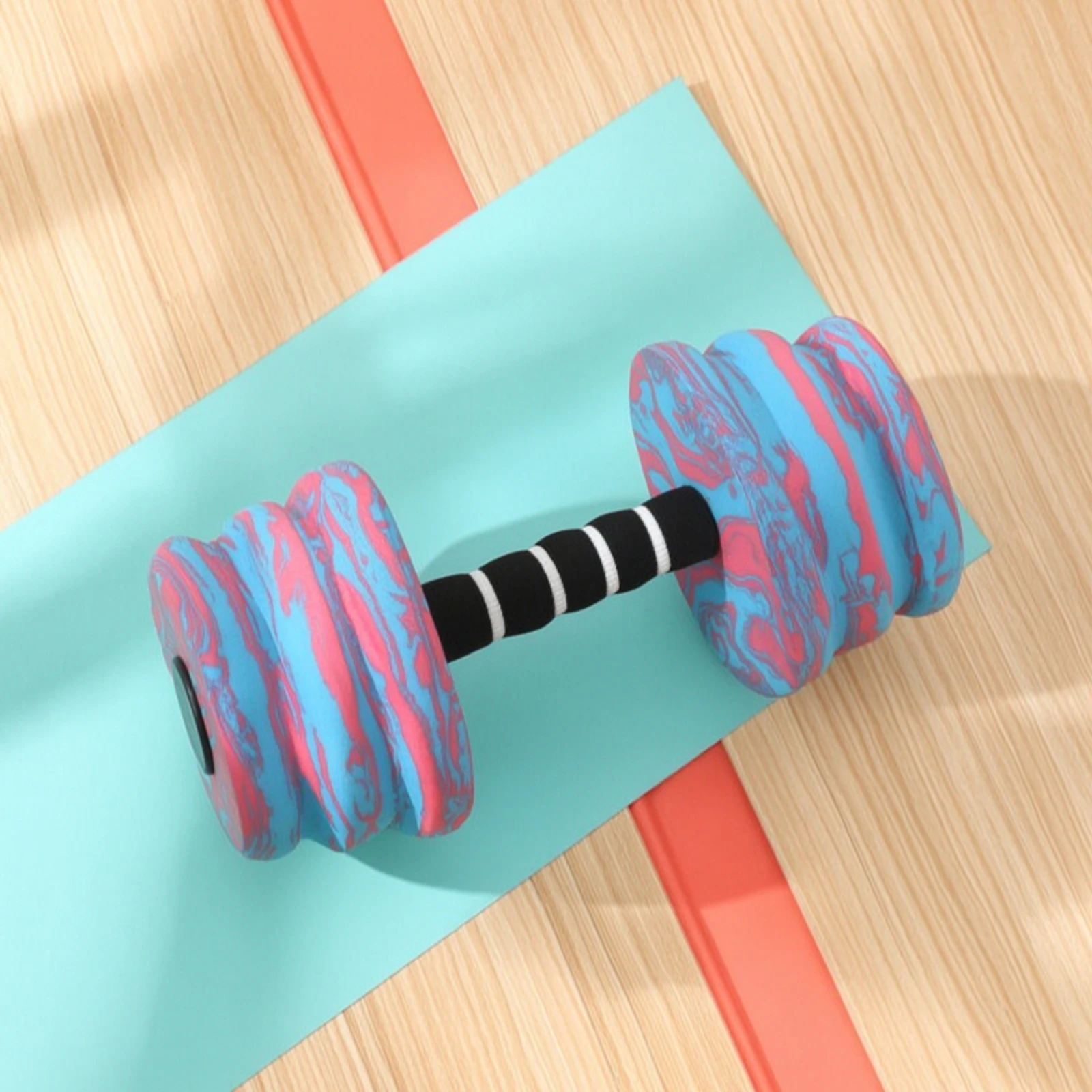 EVA Foam Water Dumbbell Buoyant Water Dumbbell with Ribbed Grip Aquatic Exercise Dumbbells Quick-Drying Pool Barbells - view 3